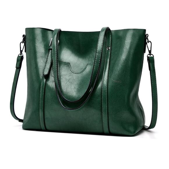 Green Multi-strap Faux Leather Bag - Picture 2 of 12